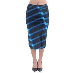 Background Light Glow Blue Midi Pencil Skirt by Nexatart