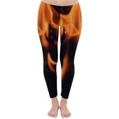 Fire Flame Heat Burn Hot Classic Winter Leggings by Nexatart