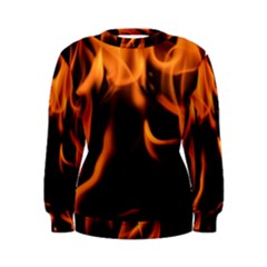 Fire Flame Heat Burn Hot Women s Sweatshirt by Nexatart