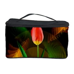 Tulip Flower Background Nebulous Cosmetic Storage Case by Nexatart