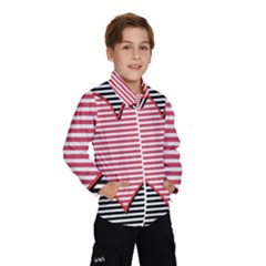 Heart Stripes Symbol Striped Wind Breaker (kids) by Nexatart