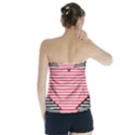 Heart Stripes Symbol Striped Strapless Top View2