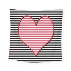 Heart Stripes Symbol Striped Square Tapestry (small) by Nexatart