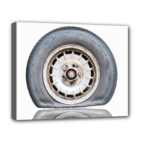 Flat Tire Vehicle Wear Street Deluxe Canvas 20  X 16   by Nexatart