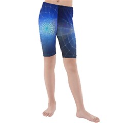 Network Cobweb Networking Bill Kids  Mid Length Swim Shorts by Nexatart