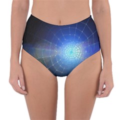 Network Cobweb Networking Bill Reversible High-waist Bikini Bottoms by Nexatart