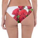 A Bouquet Of Roses On A White Background Reversible Hipster Bikini Bottoms View4