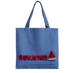 Summer Watermellon Zipper Grocery Tote Bag