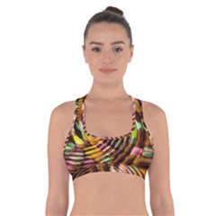 Wave Rings Circle Abstract Cross Back Sports Bra