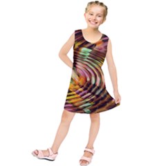 Wave Rings Circle Abstract Kids  Tunic Dress