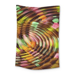 Wave Rings Circle Abstract Small Tapestry by Nexatart