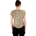 Parchment Paper Old Leaves Leaf Crew Neck Crop Top View2