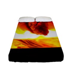 Fire Rays Mystical Burn Atmosphere Fitted Sheet (full/ Double Size) by Nexatart