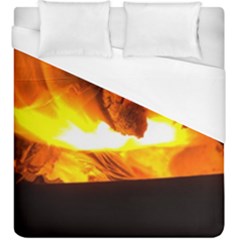 Fire Rays Mystical Burn Atmosphere Duvet Cover (king Size) by Nexatart