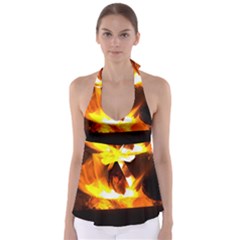 Fire Rays Mystical Burn Atmosphere Babydoll Tankini Top by Nexatart