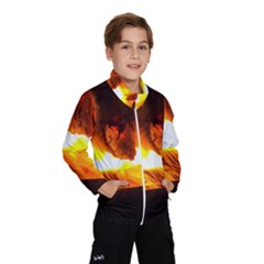 Fire Rays Mystical Burn Atmosphere Wind Breaker (kids) by Nexatart