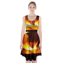 Fire Rays Mystical Burn Atmosphere Racerback Midi Dress by Nexatart