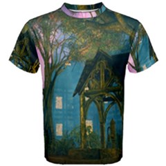 Background Forest Trees Nature Men s Cotton Tee by Nexatart