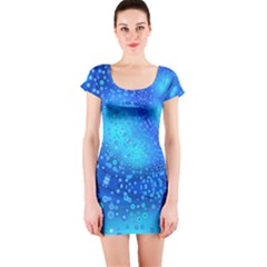 Bokeh Background Light Reflections Short Sleeve Bodycon Dress by Nexatart