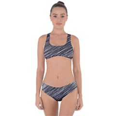 Background Structure Pattern Criss Cross Bikini Set by Nexatart