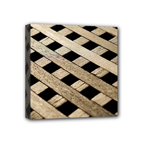 Texture Wood Flooring Brown Macro Mini Canvas 4  X 4  by Nexatart