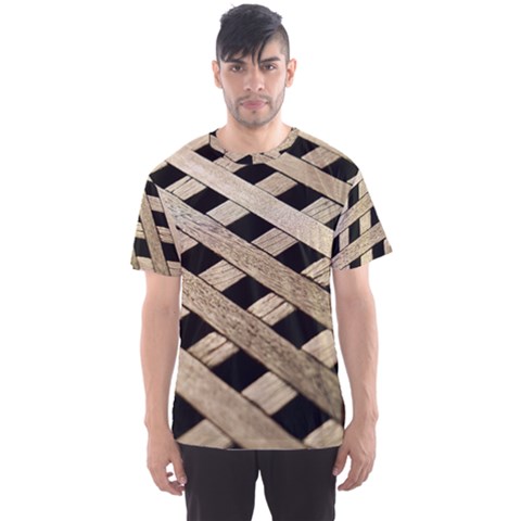 Texture Wood Flooring Brown Macro Men s Sports Mesh Tee by Nexatart