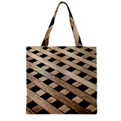 Texture Wood Flooring Brown Macro Zipper Grocery Tote Bag by Nexatart