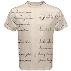 German French Lecture Writing Men s Cotton Tee by Nexatart