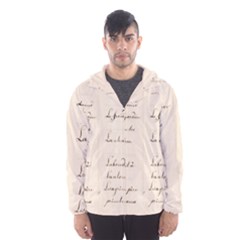 German French Lecture Writing Hooded Wind Breaker (men) by Nexatart