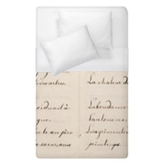 German French Lecture Writing Duvet Cover (single Size) by Nexatart