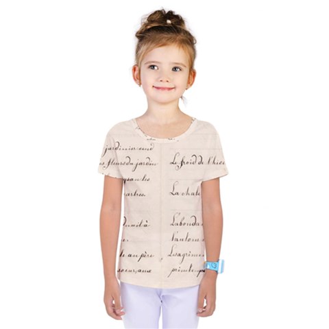 German French Lecture Writing Kids  One Piece Tee by Nexatart