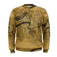 Birds Figure Old Brown Men s Sweatshirt by Nexatart