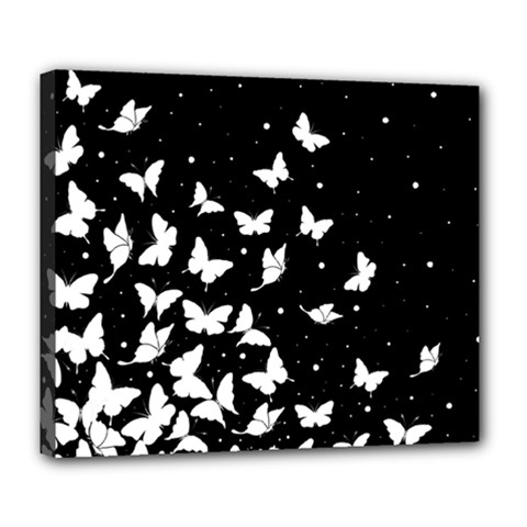 Butterfly Pattern Deluxe Canvas 24  X 20   by Valentinaart