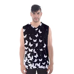 Butterfly Pattern Men s Basketball Tank Top by Valentinaart