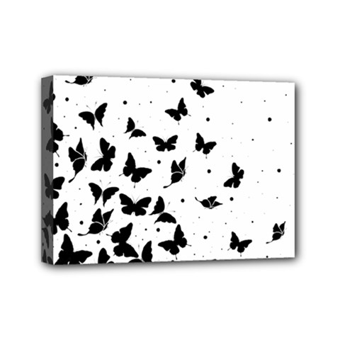 Butterfly Pattern Mini Canvas 7  X 5  by Valentinaart