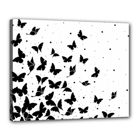 Butterfly Pattern Canvas 20  X 16  by Valentinaart