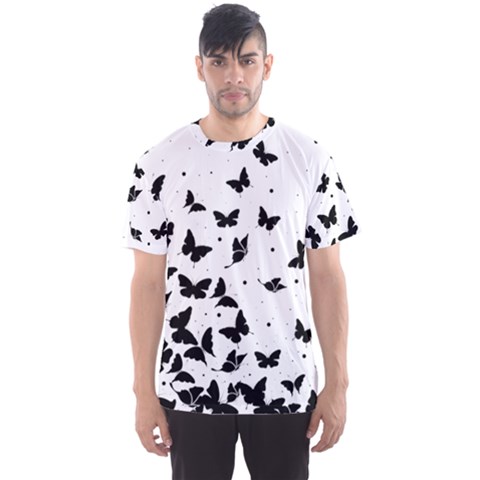 Butterfly Pattern Men s Sports Mesh Tee by Valentinaart