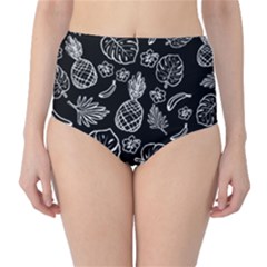 Tropical Pattern High-waist Bikini Bottoms by Valentinaart