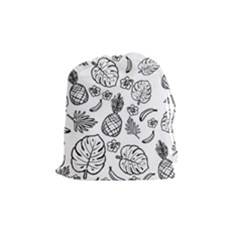 Tropical Pattern Drawstring Pouches (medium)  by Valentinaart