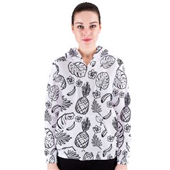 Tropical Pattern Women s Zipper Hoodie by Valentinaart