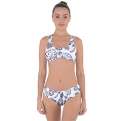 Tropical Pattern Criss Cross Bikini Set by Valentinaart