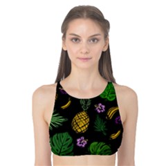 Tropical Pattern Tank Bikini Top by Valentinaart