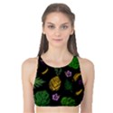 Tropical pattern Tank Bikini Top View1