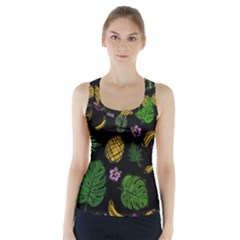 Tropical Pattern Racer Back Sports Top by Valentinaart