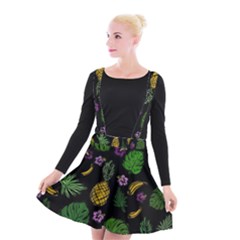 Tropical Pattern Suspender Skater Skirt by Valentinaart