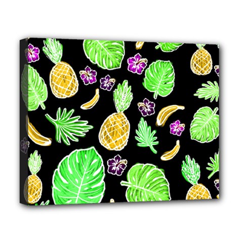 Tropical Pattern Deluxe Canvas 20  X 16   by Valentinaart