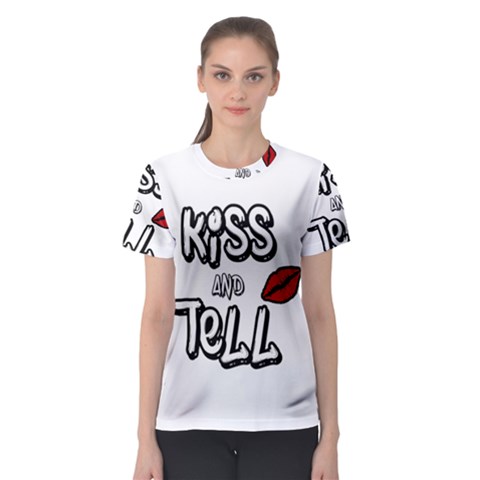 Kiss And Tell Women s Sport Mesh Tee by Valentinaart