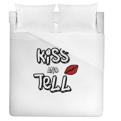 Kiss And Tell Duvet Cover (queen Size) by Valentinaart