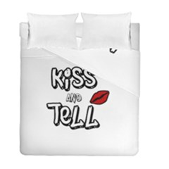 Kiss And Tell Duvet Cover Double Side (full/ Double Size) by Valentinaart