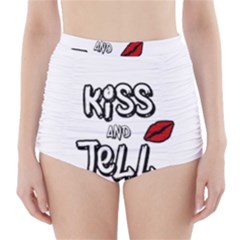 Kiss And Tell High-waisted Bikini Bottoms by Valentinaart